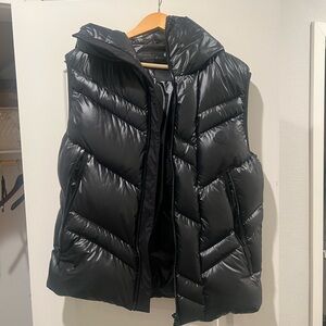 Moncler Hooded Black Puffer Vest